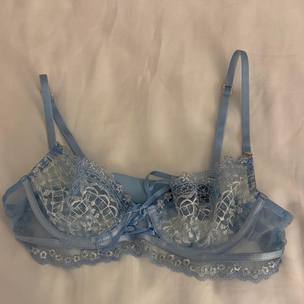 Honey Birdette Annabelle 32A Blue Lace Bra
